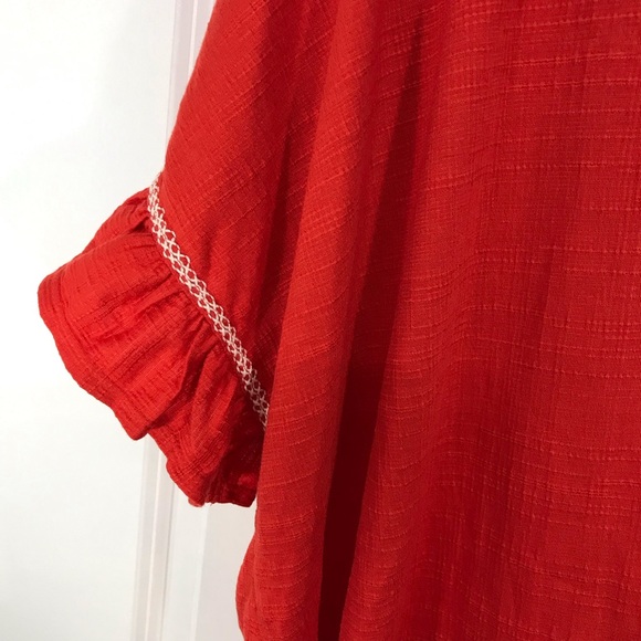 Max Studio Blouse Tunic  Red Size 2X CB-04 - Picture 3 of 5